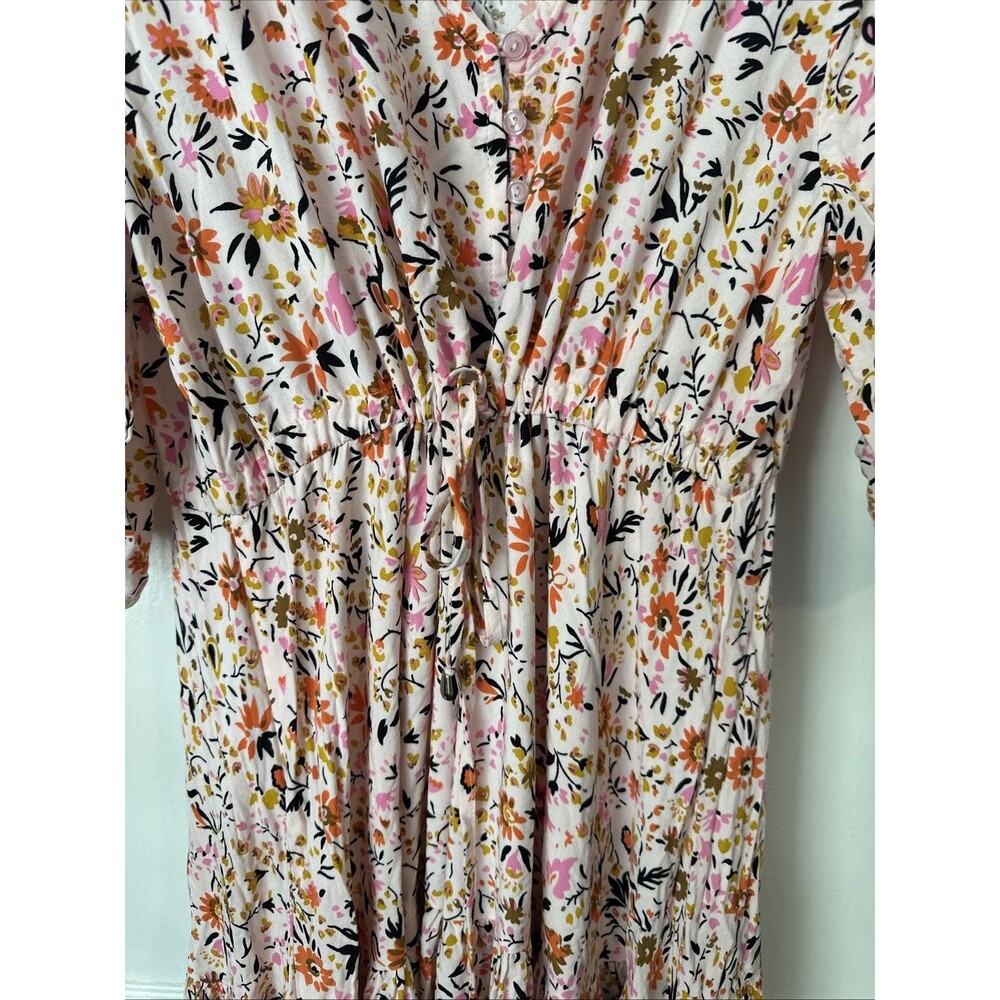 Petal And Pup Dress Floral Maxi Kelda Balloon Sleeve Prairie Women's Large - Picture 4 of 11